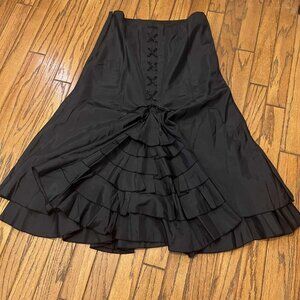 Pyramid Collection Black Corset Skirt Worn Twice Size 18